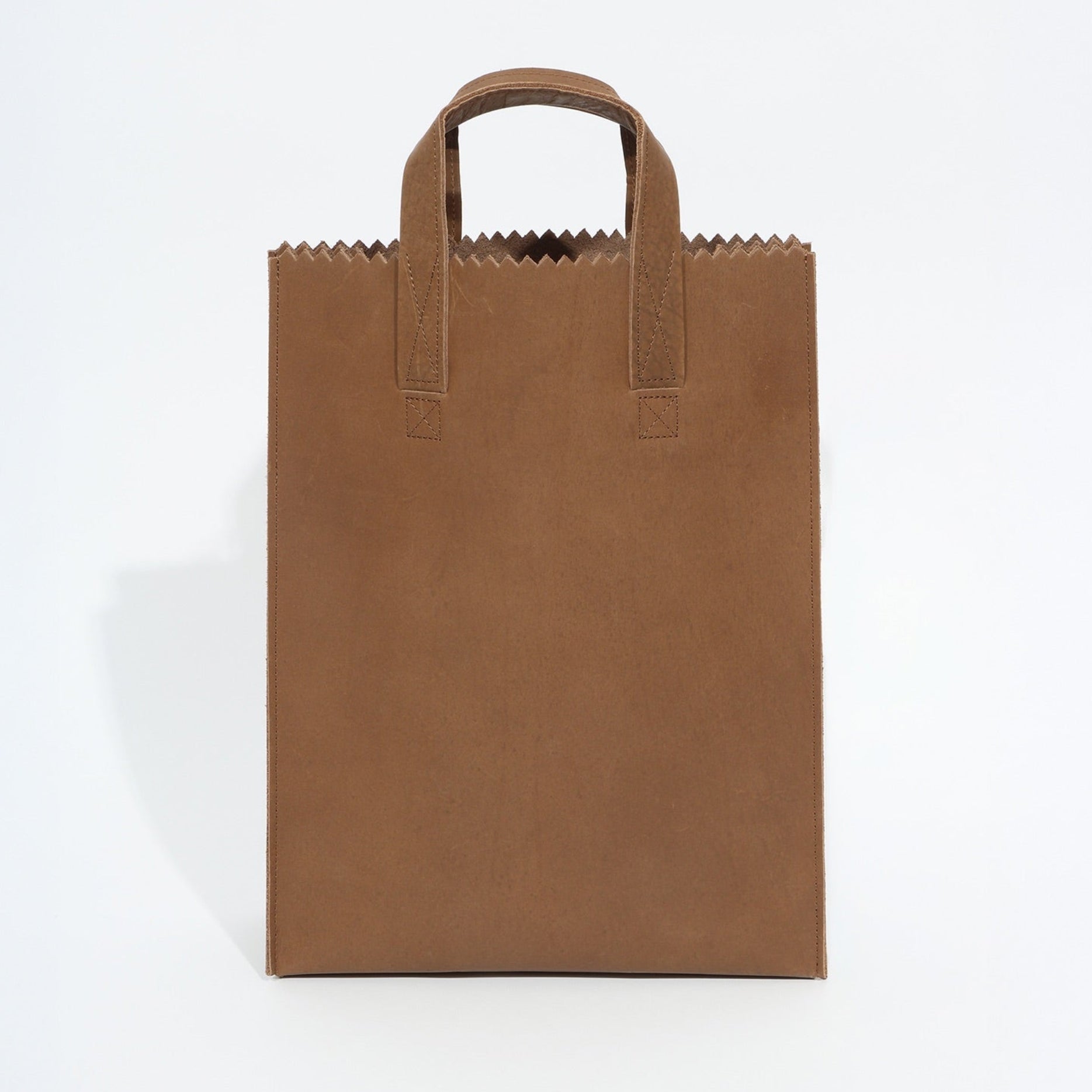 Brown short Handles bij MY PAPER BAG