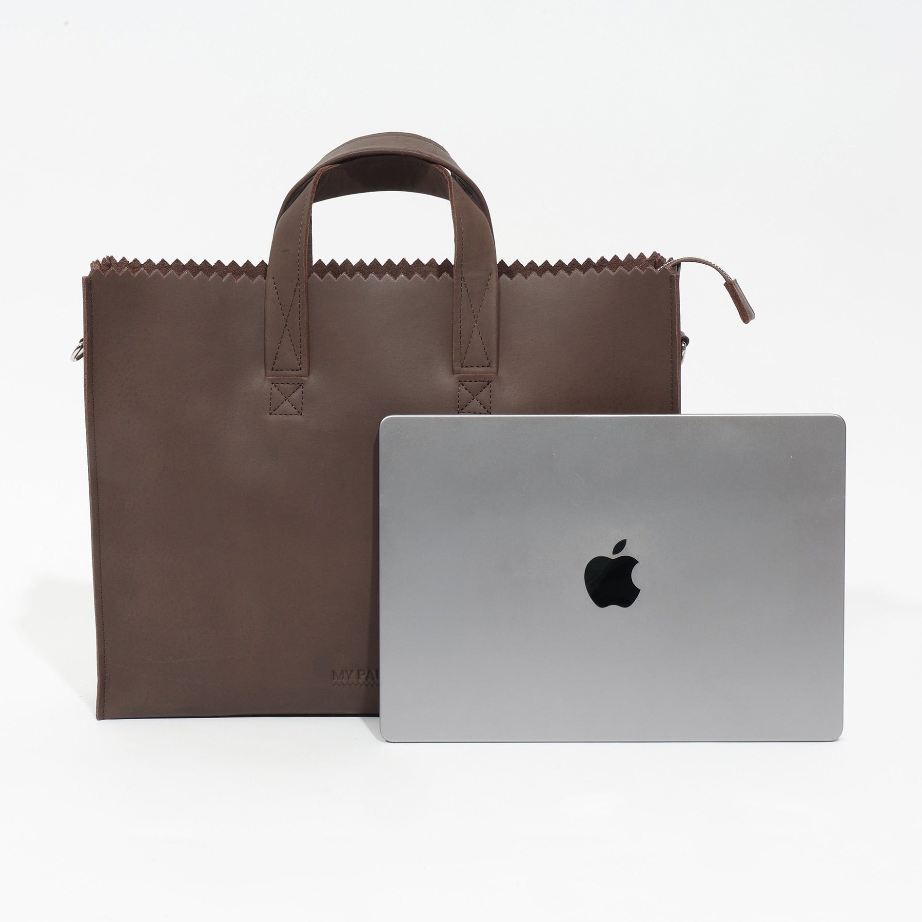 Brown Shadow Workbag by MY PAPER BAG
